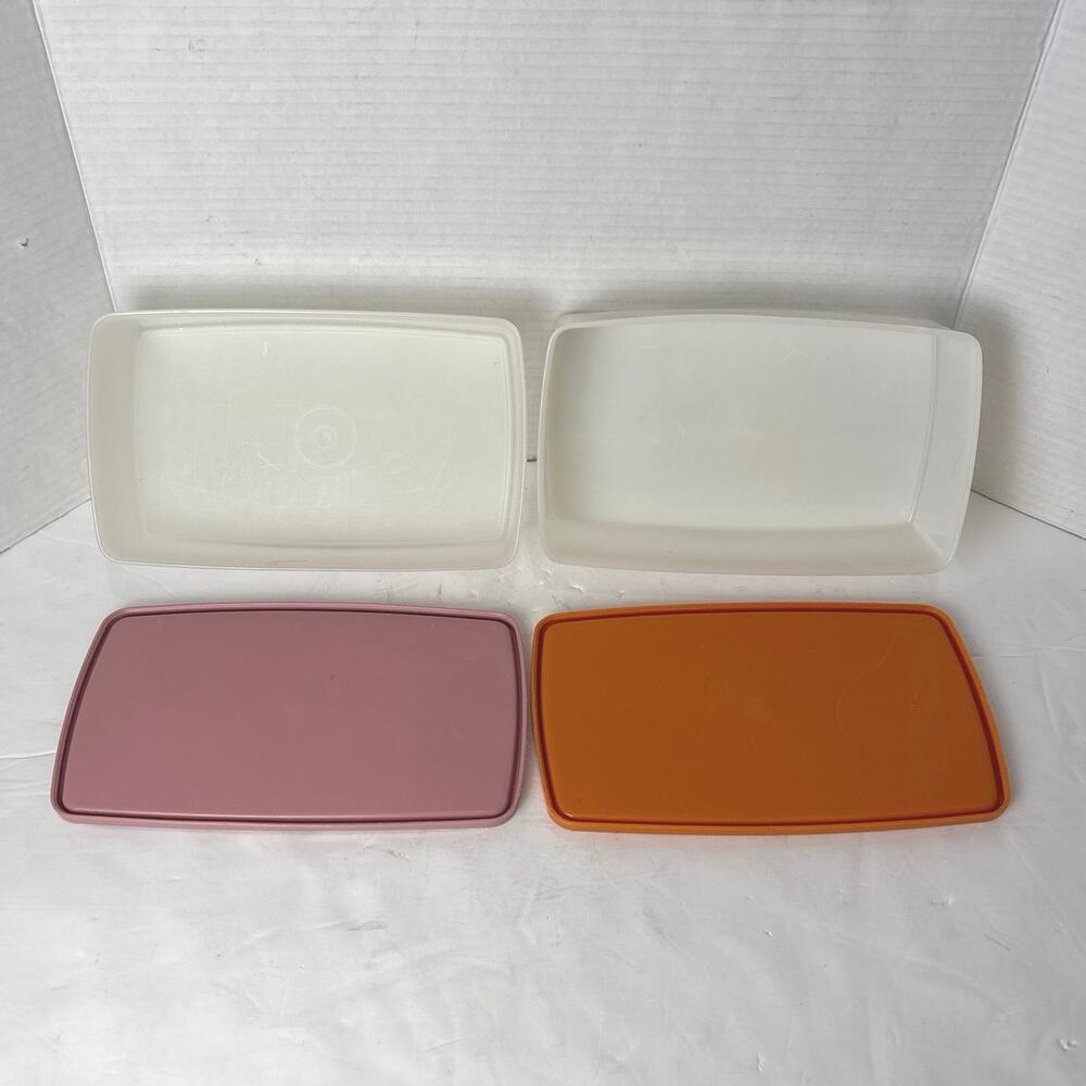 Vintage Tupperware Pac N Store Rectangle Sheer Container 713-14 713 Lot of 2 - Picture 6 of 6